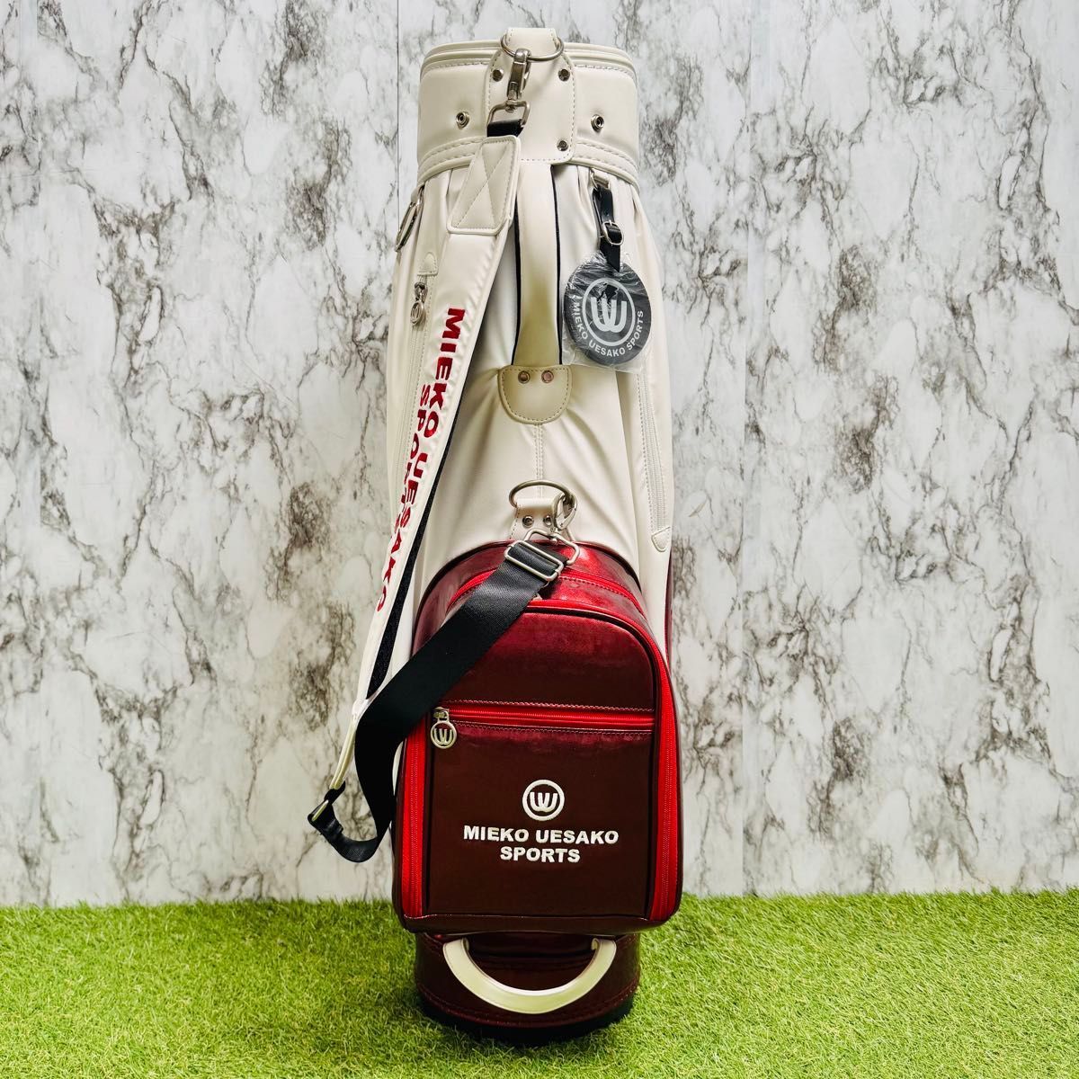 美品】MUスポーツ ミエコウエサコ カート式 キャディバッグ ファイア