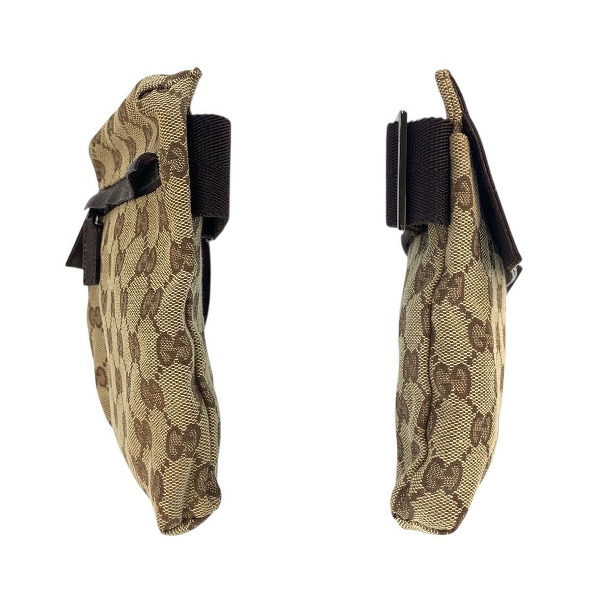 GUCCI グッチ ブラウン ベージュ GGキャンバス/レザー 28566 ボディ