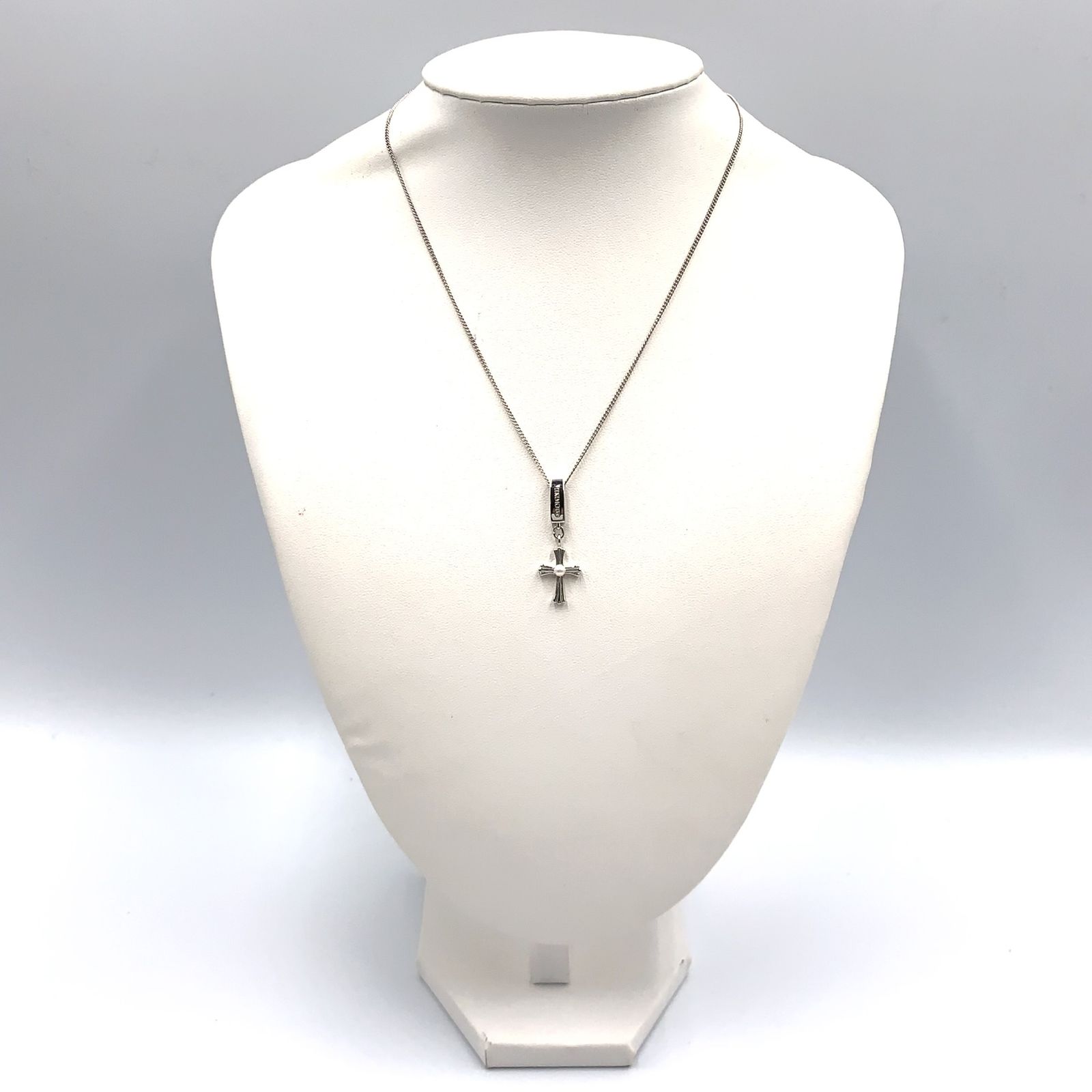 新着】MIKIMOTO パールクロス SV925×あこや真珠 シルバー×ホワイト