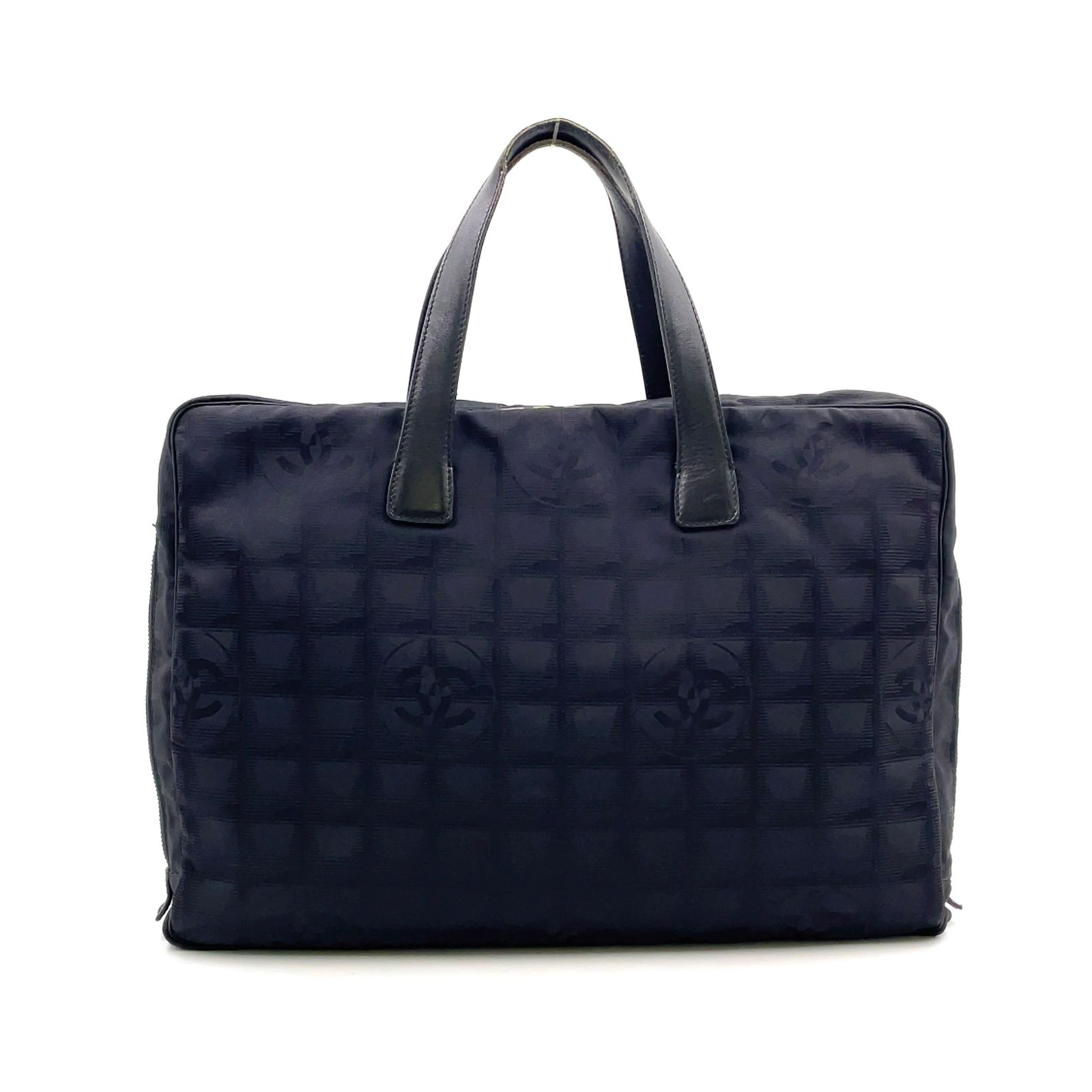 【新着】CHANEL ニュートラベルライン シリアル番号7番台ブリーフケース レザー×ナイロンキャンバス ブラック ビジネスバッグ ゴールド A15974