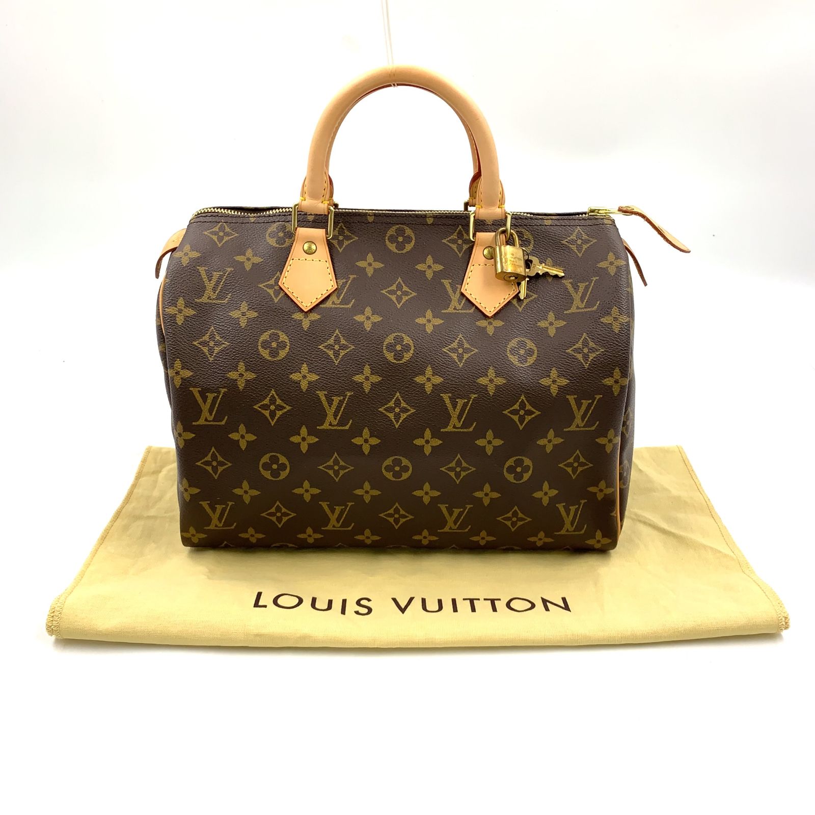 新着】LOUIS VUITTON スピーディ30 モノグラム モノグラム レザー×PVC 