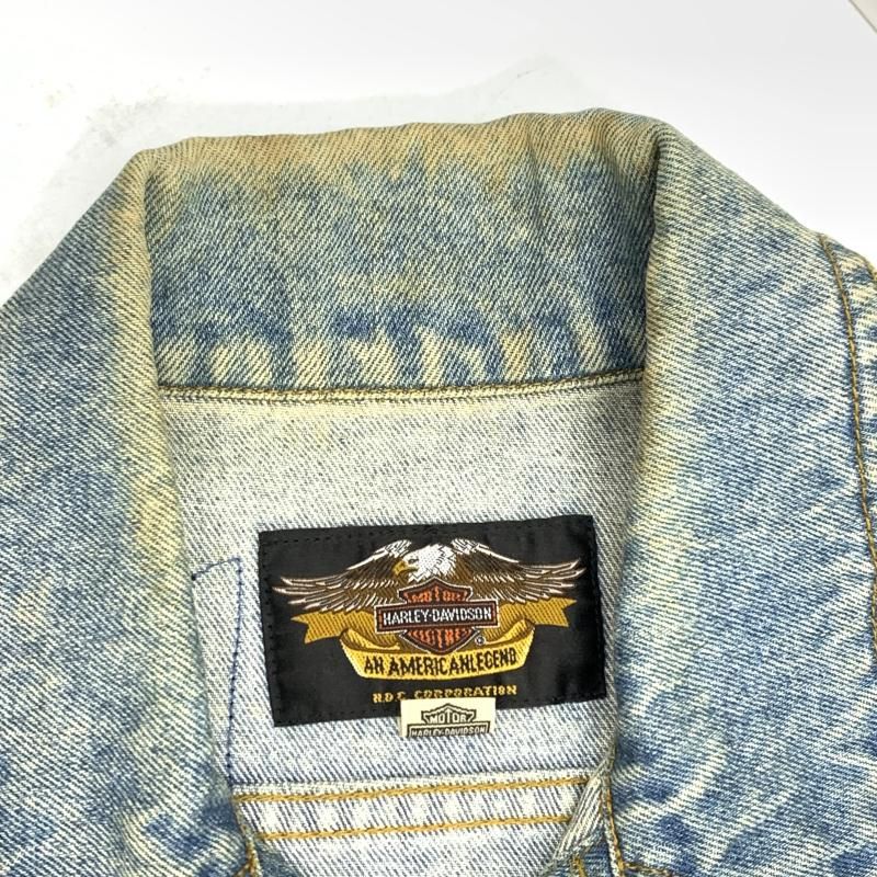 Harley-Davidson デニムジャケット ライトブルー 中古】Harley Davidson デニムジャケット サイズM ライトブルー