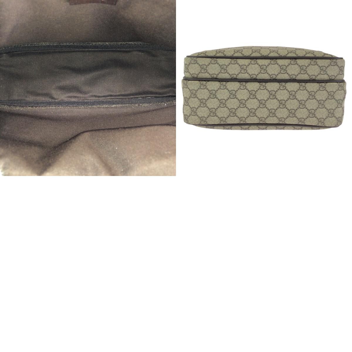美品 GUCCI グッチ ベージュ ダークブラウン シルバー金具 GG 