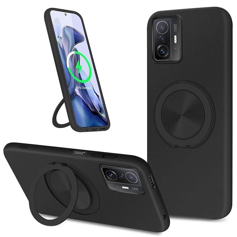 美品　Xiaomi 11T Pro　magsafe対応カバー付 新品】 LOGABIO Xiaomi 11T/11T Pro ケース tpu MagSafe対応 リング