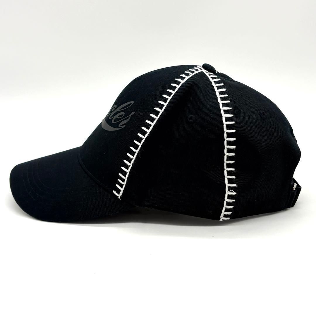 極美品 MONCLER モンクレール コットンキャップ ブラック ロゴ 