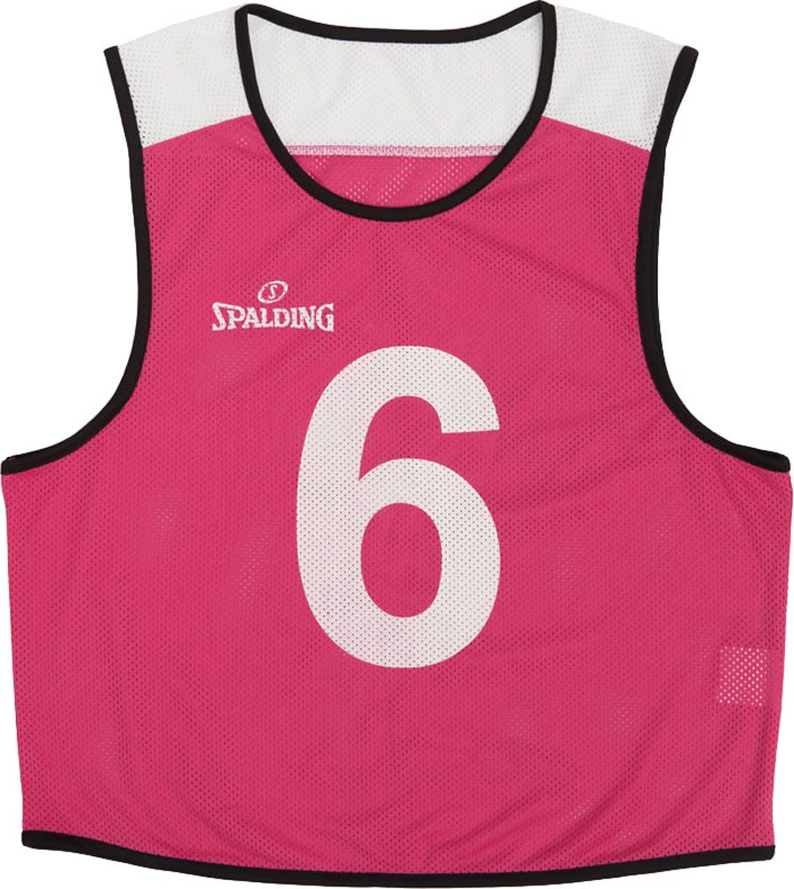 スポルディング SPALDING バスケット ビブス6枚セット No.0～5 バスケットボール チーム 練習試合 チーム分け 体育 運動会 授業 クラス対抗 番号 体育館 グラウンド SUB130180 6200 ピンク