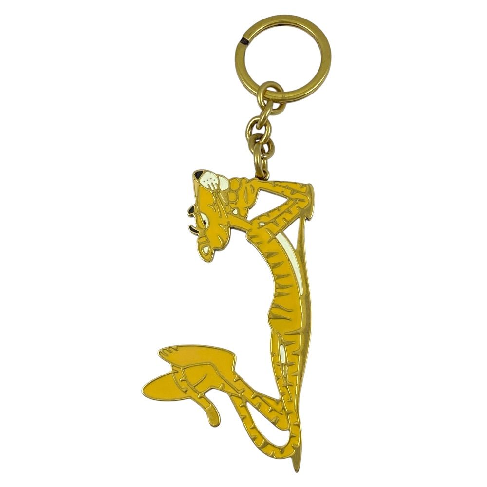 SAINT LAURENT サンローラン ピンクパンサー キーホルダー キーリング チャーム タイガー GP イエロー ゴールド 上品 洗練 高級感 個性的 モード 人気 定番 スタイリッシュ アクセント