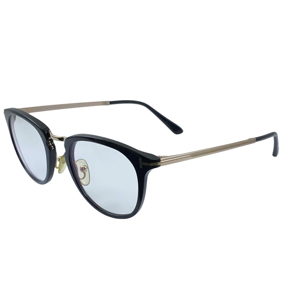 TOMFORD トムフォード 眼鏡 メガネ アイウェア ウェリントン TF5466 プラスチック メタル ゴールド ブラック 49□22 145 洗練 上品 高級感 スタイリッシュ モード 人気 定番 エレガント アクセント