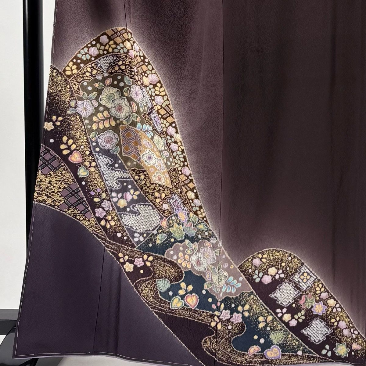 訪問着 身丈165.5cm 裄丈68.5cm L 袷 翠山工房 落款あり辻ヶ花 付下げ 身丈165.5cm 裄丈65cm M 袷 翠山工房 やまと 落款 辻が花 扇面