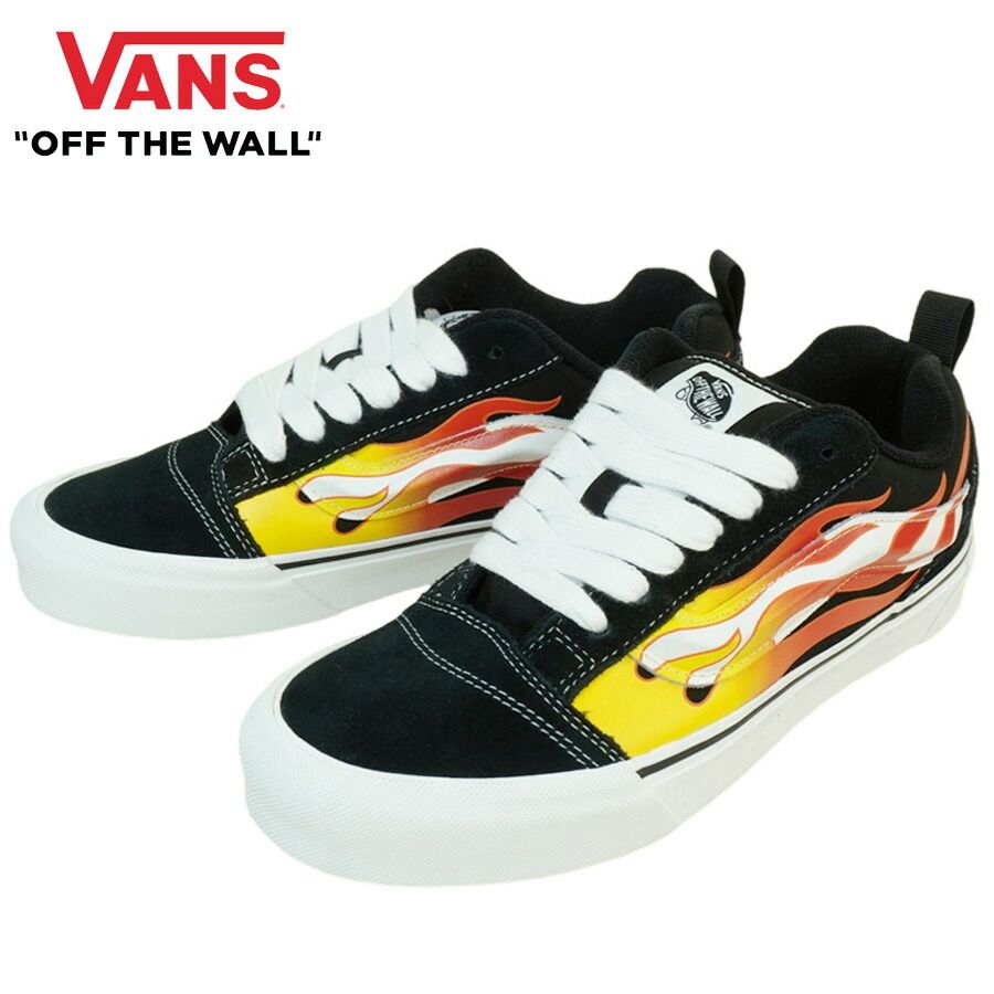 VANS SNEAKERS VANS VANS VANS VANS SKOOL [WITH BOX] NEW SCHOOL FLAME BLACK/RED FRAME BLACK RED WHITE BLACK FLAME FIRE SKESHOE WOMEN'S SNEAKER SHOES SK8 SKEBOO SKEBOO SKECHE