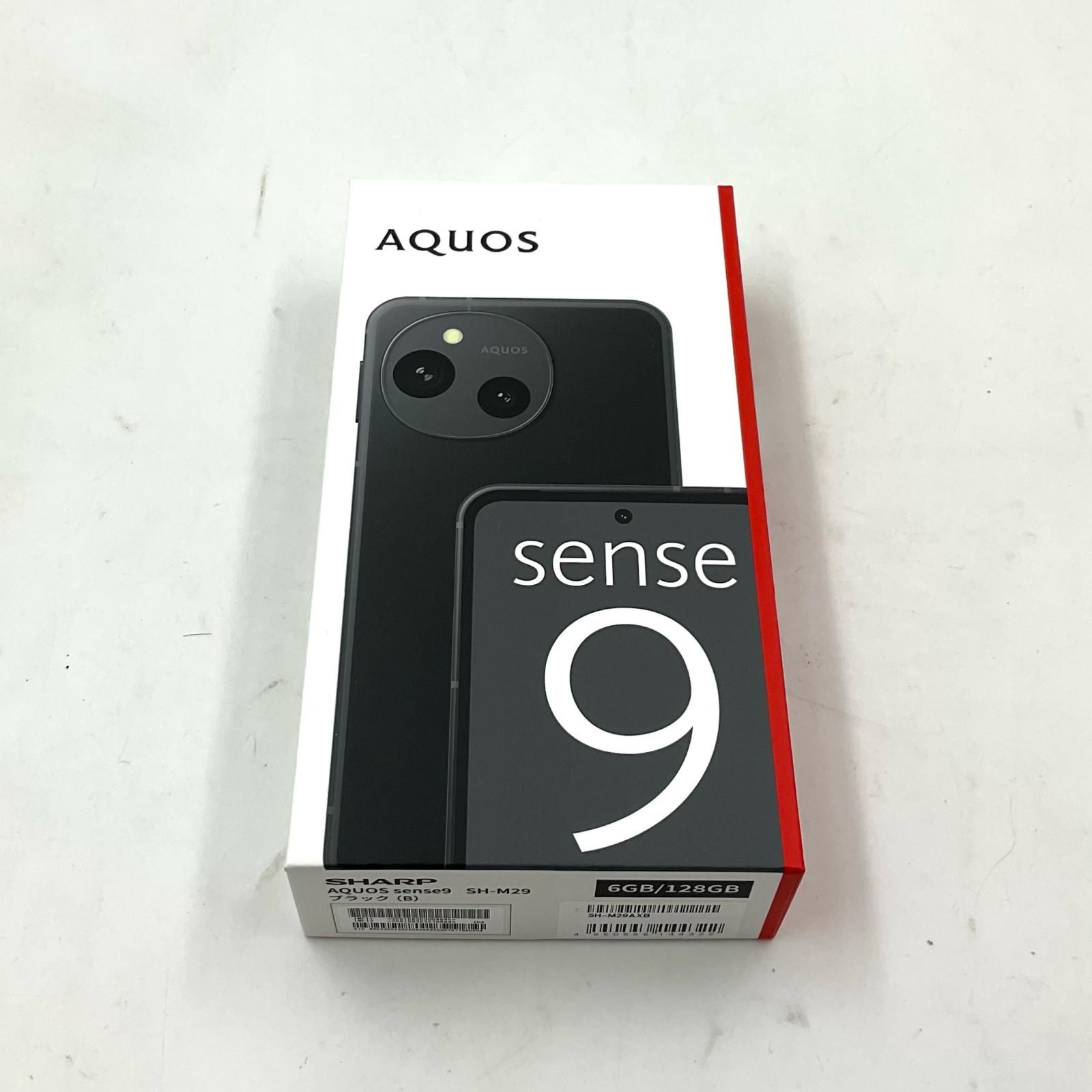 全額返金保証】【最速発送】SHARP AQUOS sense 9 128GB ブラック SIM
