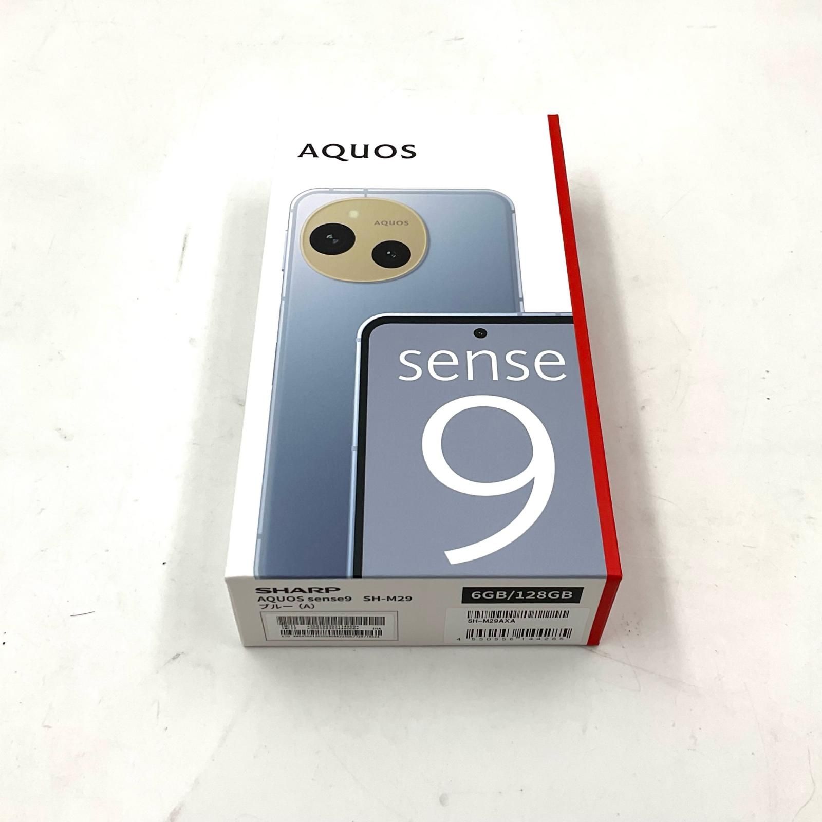 全額返金保証】【最速発送】SHARP AQUOS sense 9 128GB ブルー SIM 