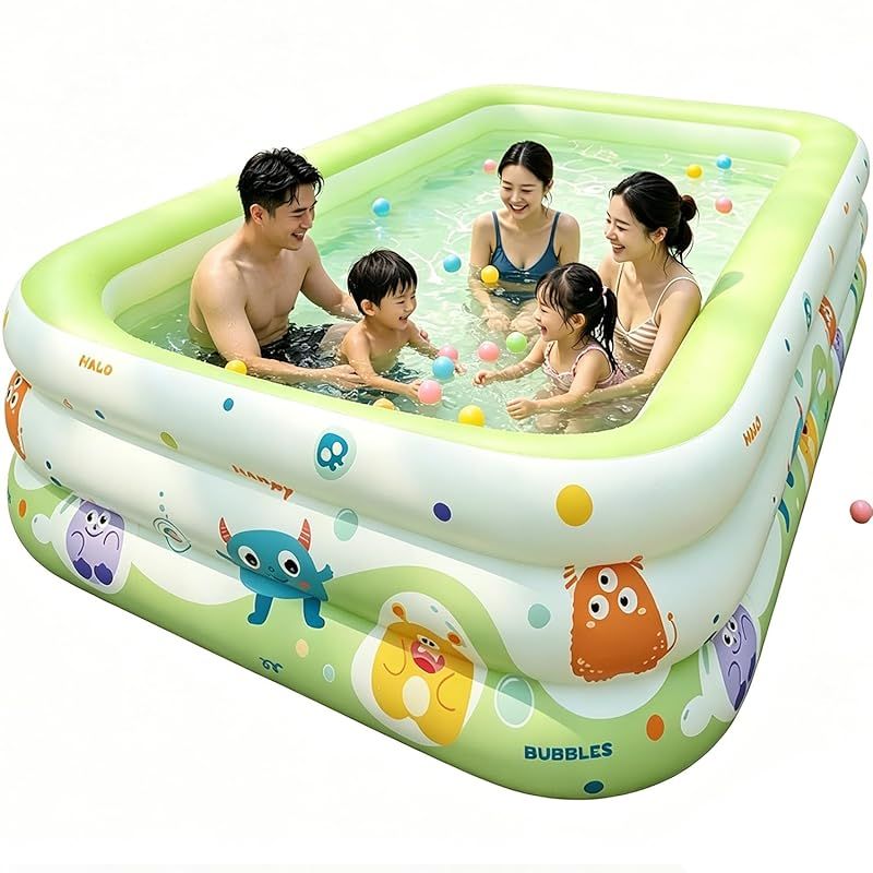 【新品】 プール 大型 家庭用 ビニールプール 子供用 大人対応 折り畳み式 排水口付き 小型・中型・大型(1.2m/1.5m/1.8m/2.1m/2.6m/3m 6サイズ) 夏の日 暑さ対策 水遊び 室内/屋上/ベランダ/庭/芝生/アウトドア 高耐久PV 1