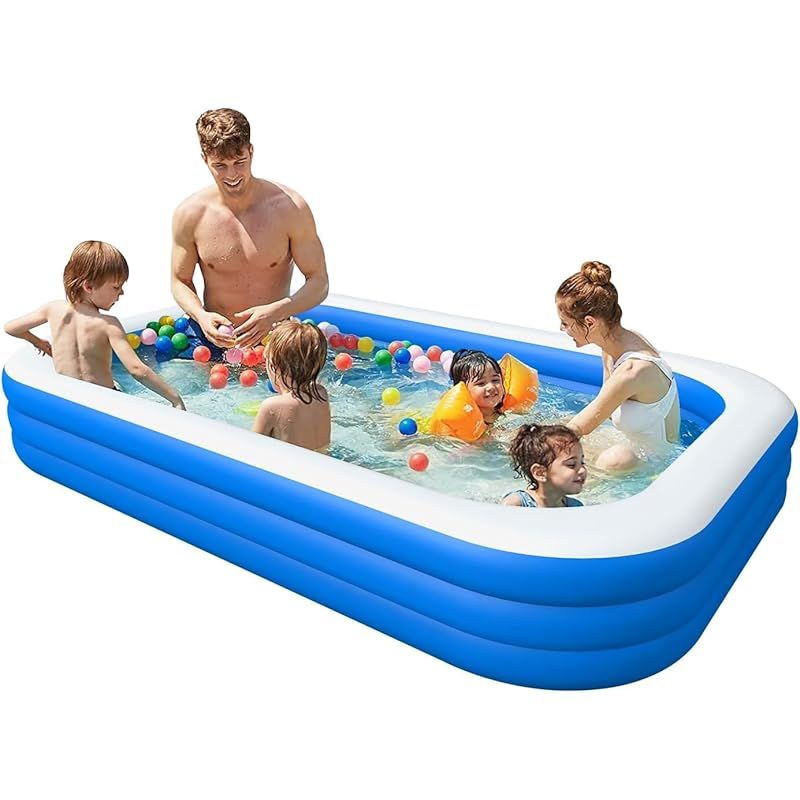 【新品】 ビニールプール 大型 3層構造 厚手PVC採用 家庭用プール 子供用 大人用 スイミング 耐久性 排水しやすい 屋外/室内 庭 ベランダ キャンプ (2.1M/2.6M/3.05M 3サイズ展開) (305cm) 1