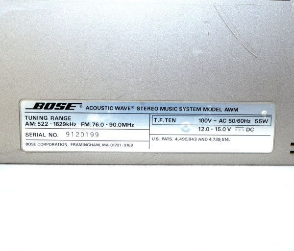 純正バッグ付属☆動作極美品 BOSE ボーズ AWMS Acoustic Wave Music