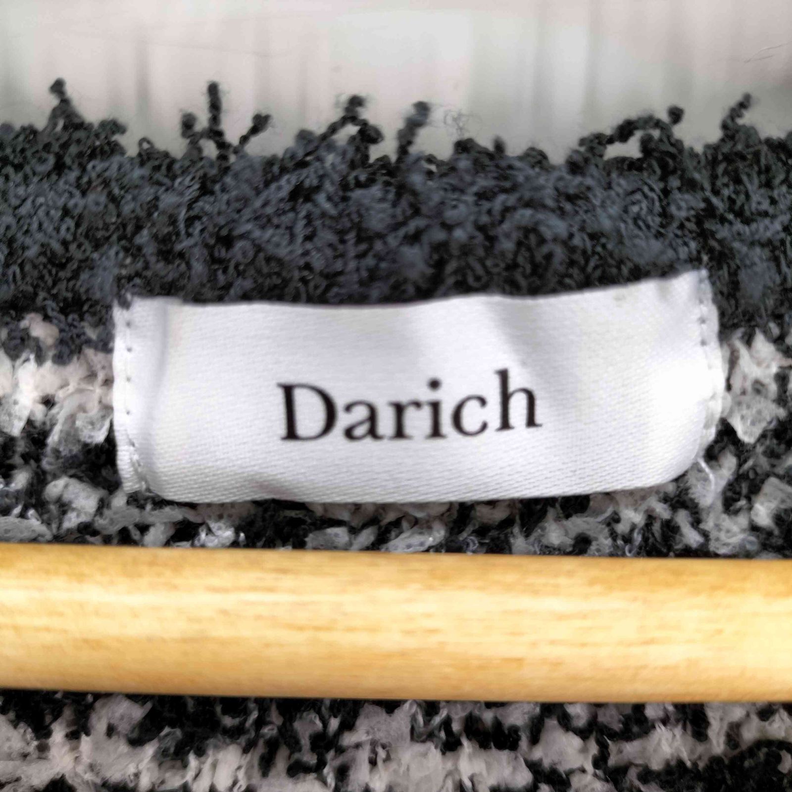 ダーリッチ Darich ボリュームフリルツイードニットミニワンピース