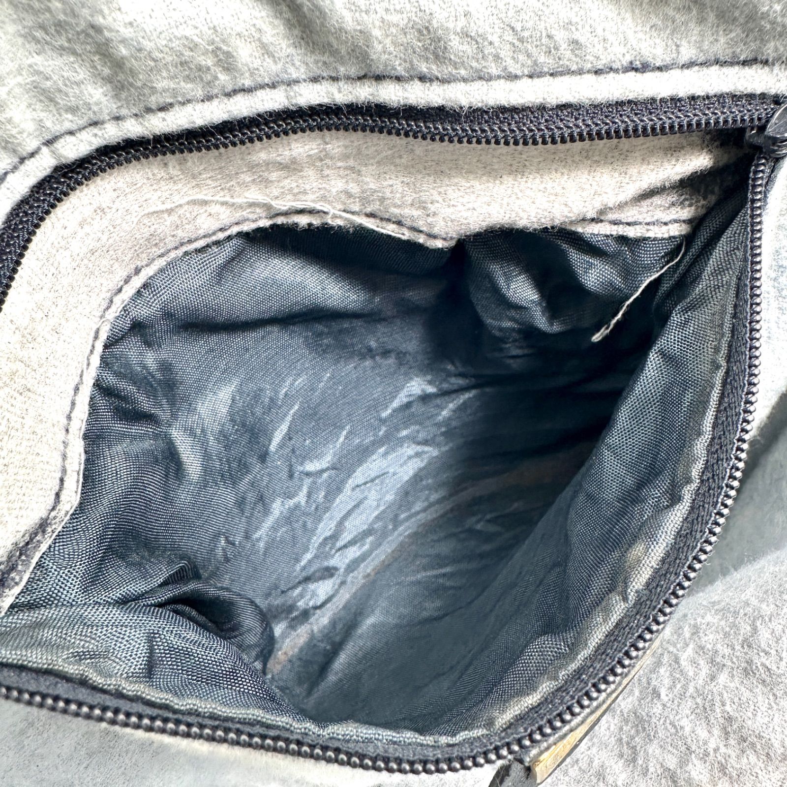 GUCCI シェリーライン ショルダーバッグ ネイビー PVC レザー オールド 