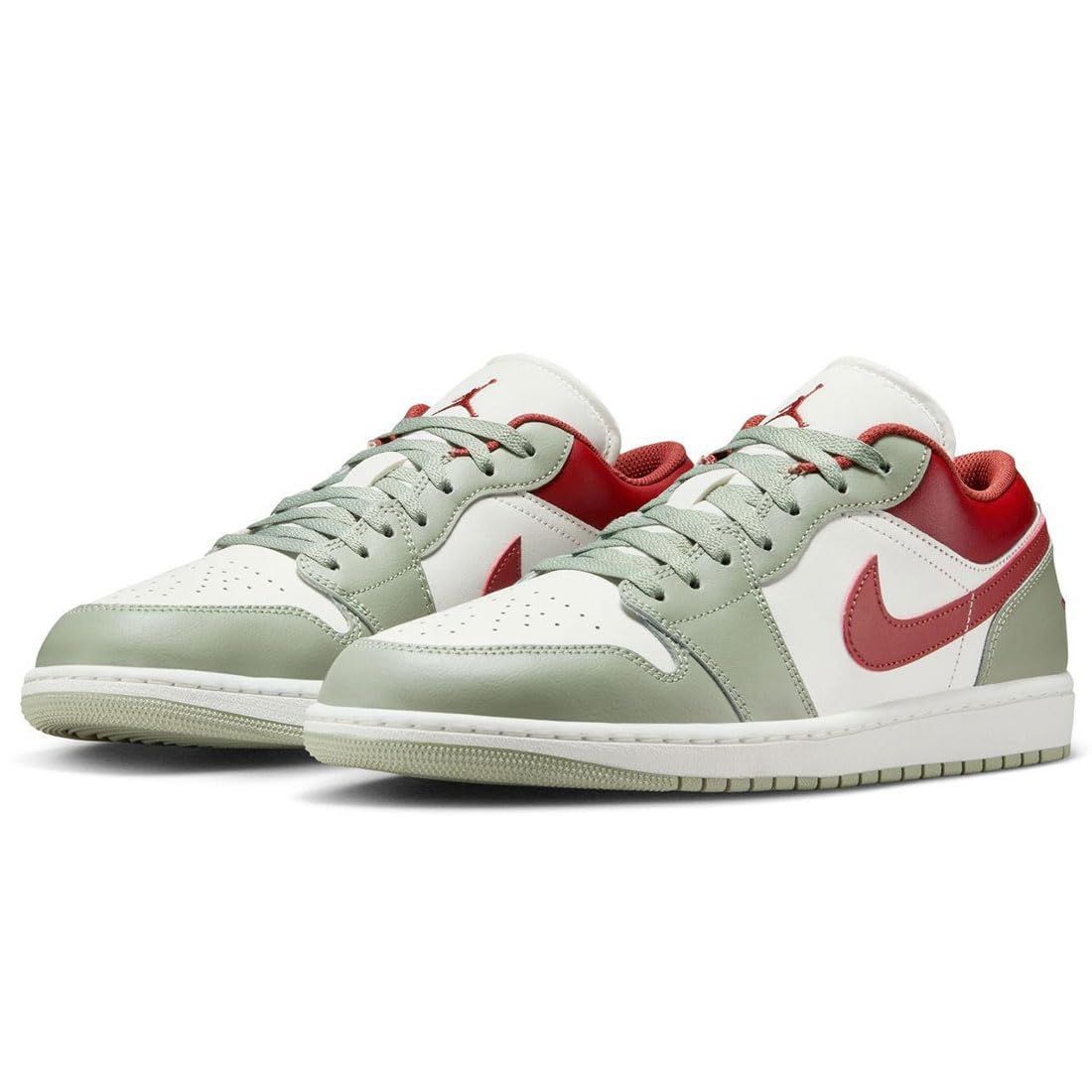 [ナイキ] エア ジョーダン 1 ロー AIR JORDAN 1 LOW セイル/ライトグリーン/レッド 553558-133 27.5cm [27.5 cm]