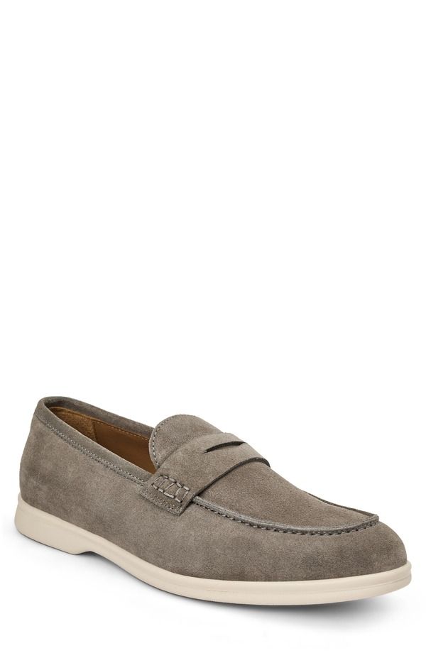 ブルーノマグリ メンズ シューズ スリッポン・ローファー Bruno Magli Patrizio Penny Loafer Grey Suede グレー