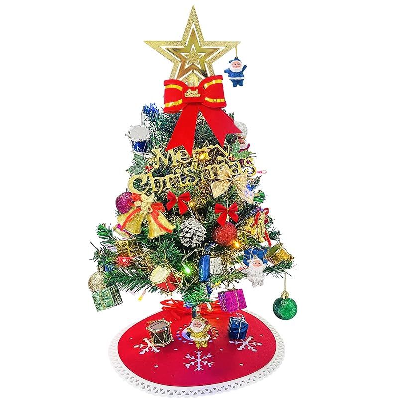Sutekus 卓上 クリスマス ツリー 電飾つき セット かわいい ミニ