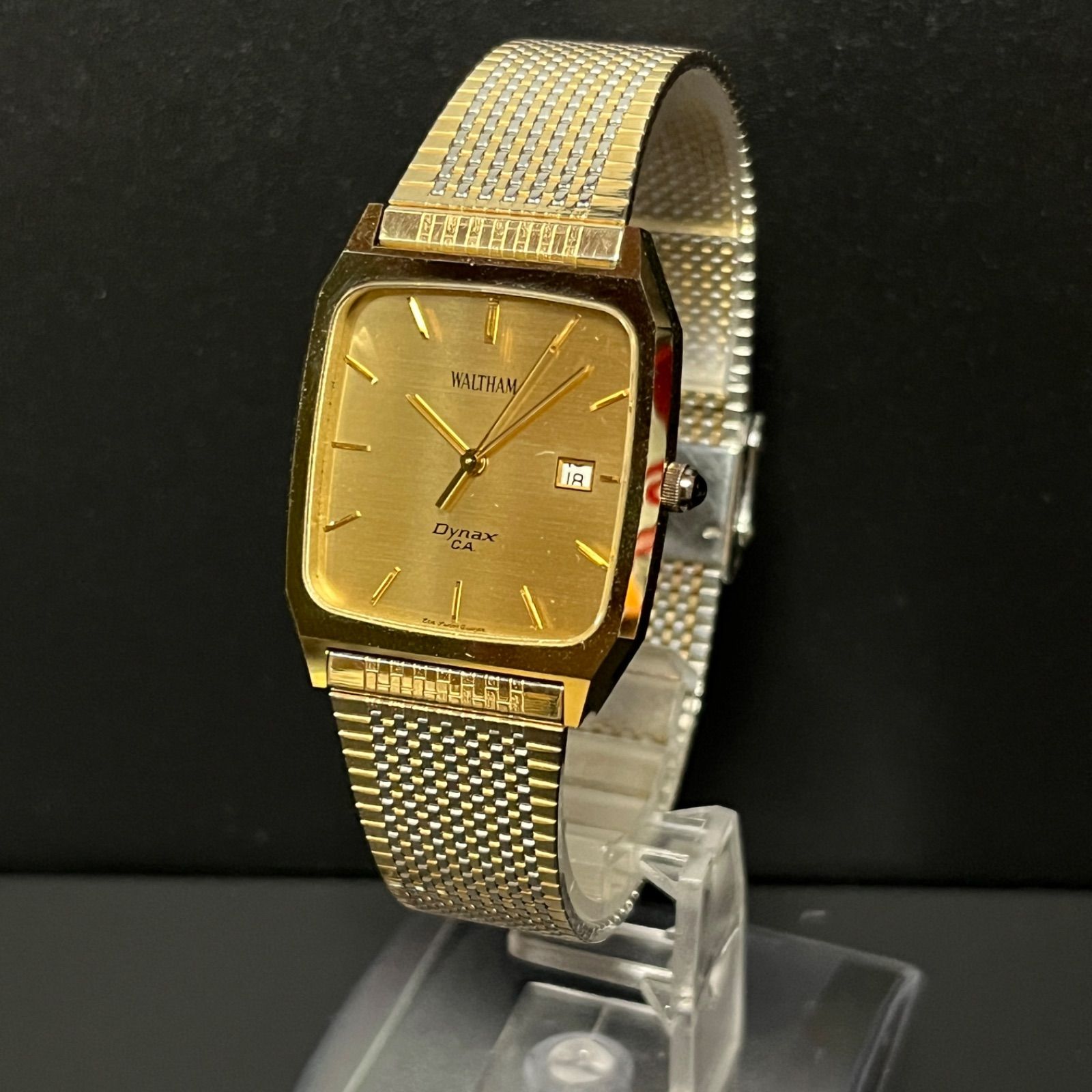 稼働品】 WALTHAM Dynax ウォルサム ダイナックス クォーツ 腕時計 