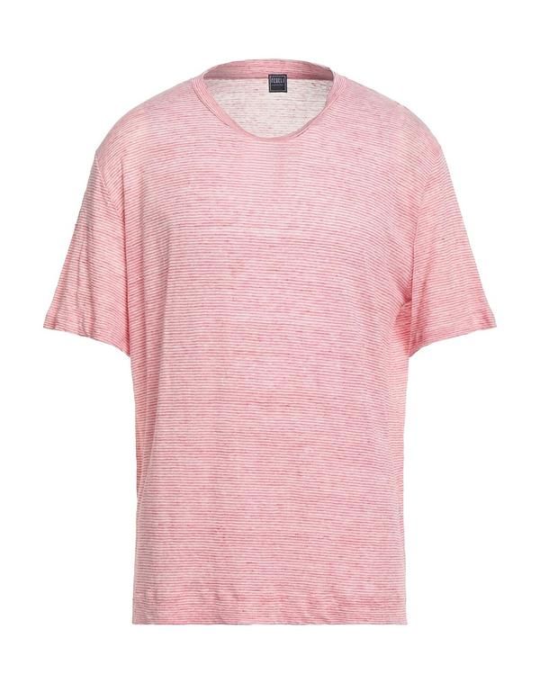 定番，SALE フェデーリ メンズ トップス Tシャツ FEDELI Tシャツ Pink