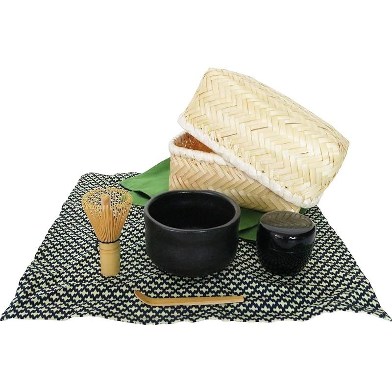 ヤマコー New茶器茶喜お抹茶セット 黒天目碗 80617 ブラック 0
