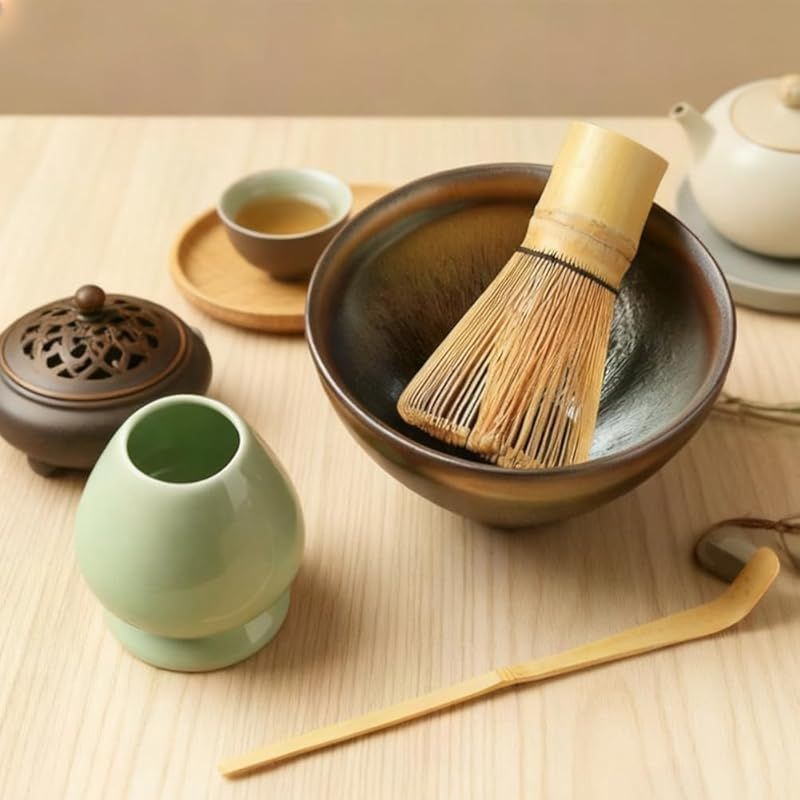 冴葉亭 抹茶 セット 茶道セット 茶筅 茶せん 2点 竹製 百本立 茶筅直し