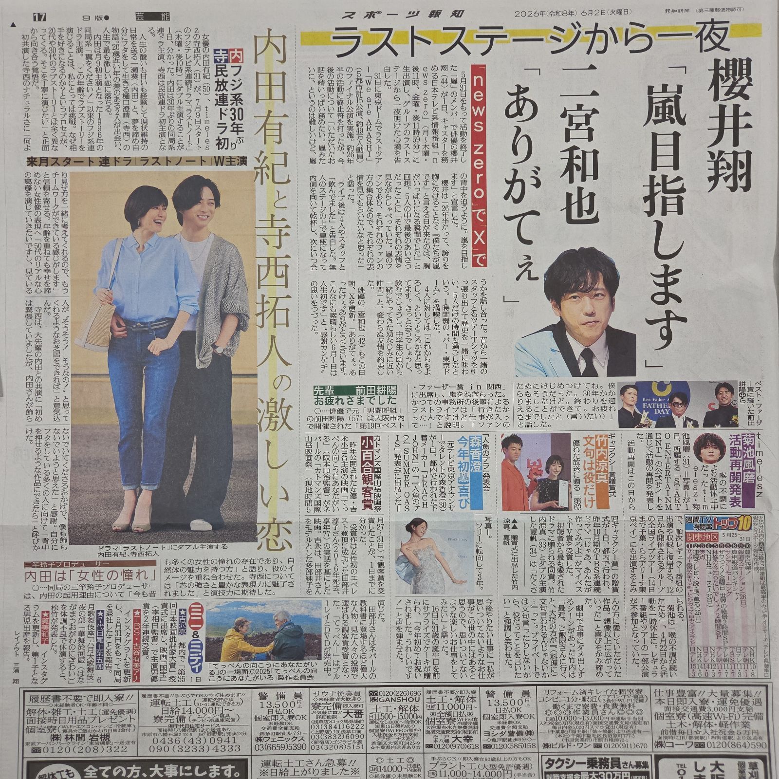 匿名配送！送料込み！ 6月2日 朝刊 スポーツ紙全5社 - メルカリ