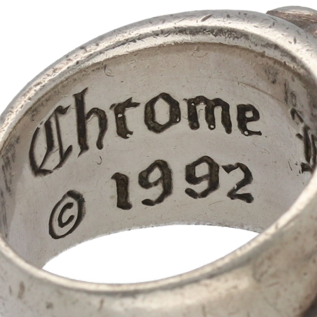 中古】 CHROME HEARTS クロムハーツ フローラルクロスリング 1PD 8号 