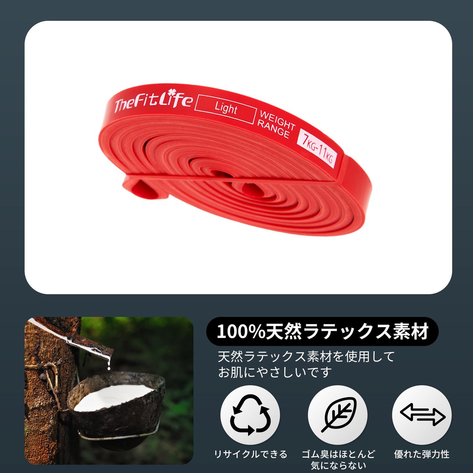 新品 TheFitLife トレーニングチューブ 筋トレチューブ 懸垂チューブ