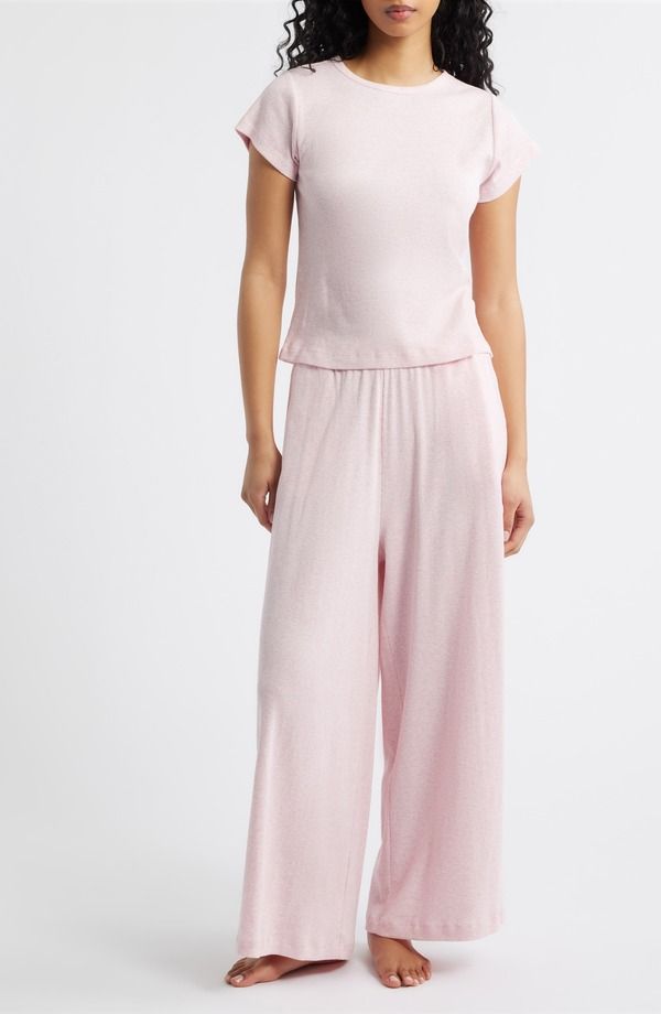 パピネール レディース アンダーウェア ナイトウェア コットン Papinelle Rib Cotton Pajamas Fairy Tale Pink ピンク