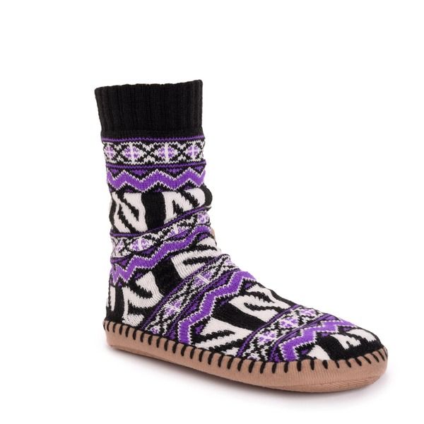 ムクルクス レディース アンダーウェア 靴下 MUK LUKS Gameday Slipper Socks Northwestern