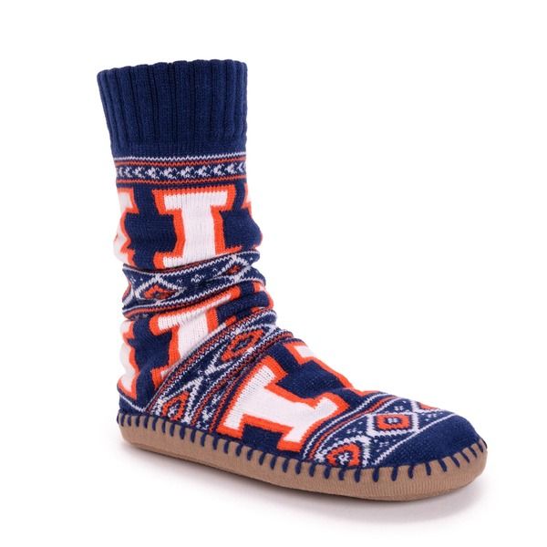 ムクルクス レディース アンダーウェア 靴下 MUK LUKS Gameday Slipper Socks Illinois
