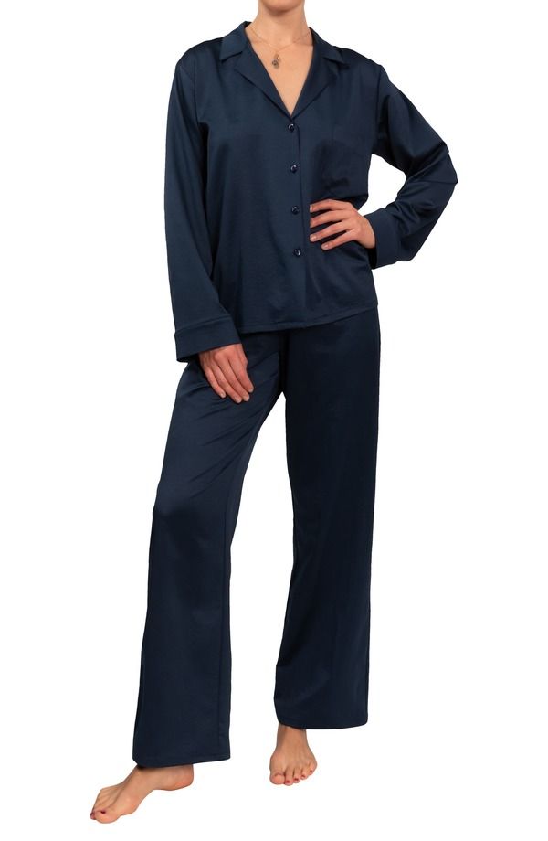 エブリデイ リチュアル レディース アンダーウェア ナイトウェア コットン Everyday RituallisonAngela Cotton Pajamas Inky Blue ブルー