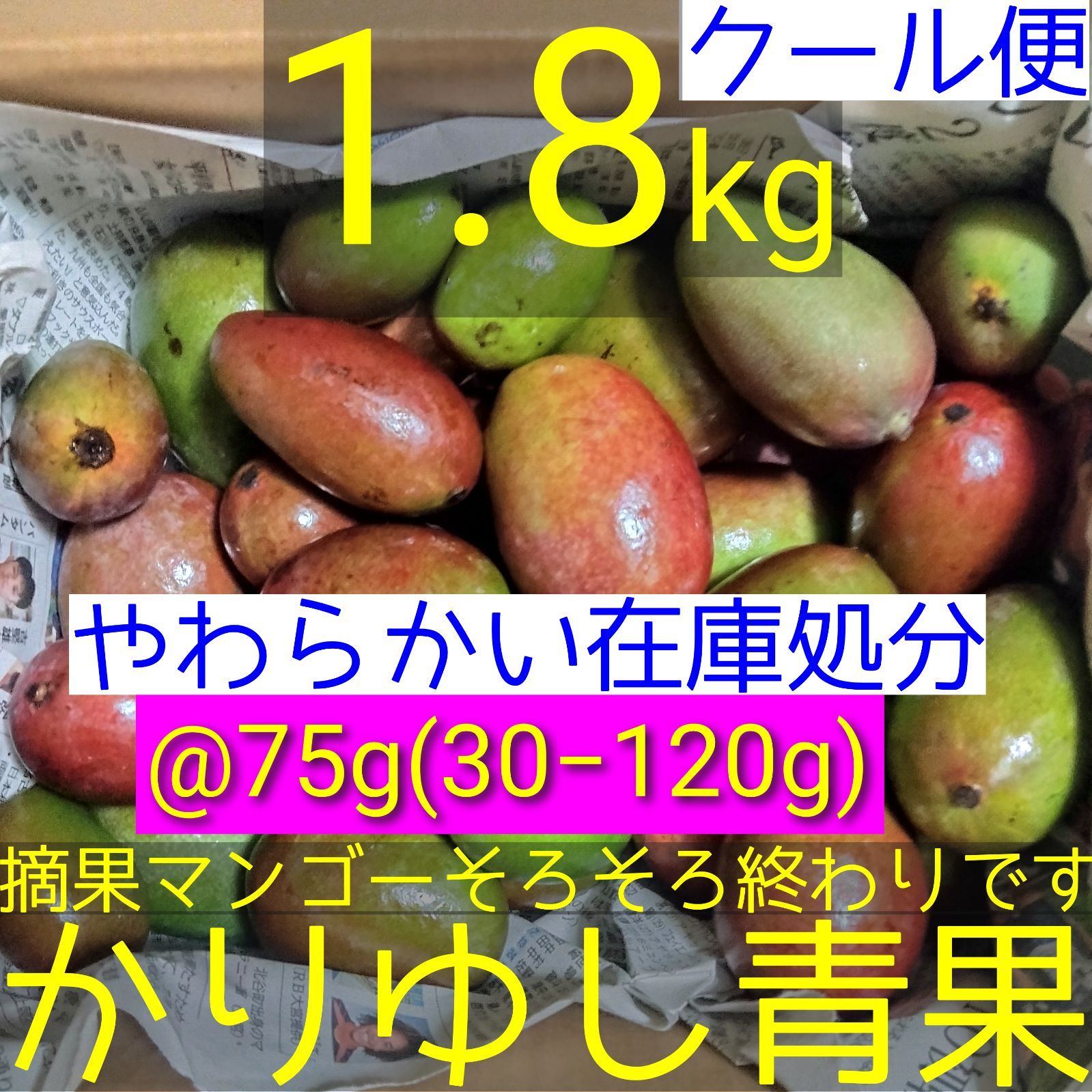 沖縄産 摘果マンゴー 1.8kg 在庫処分 クール便 - メルカリ