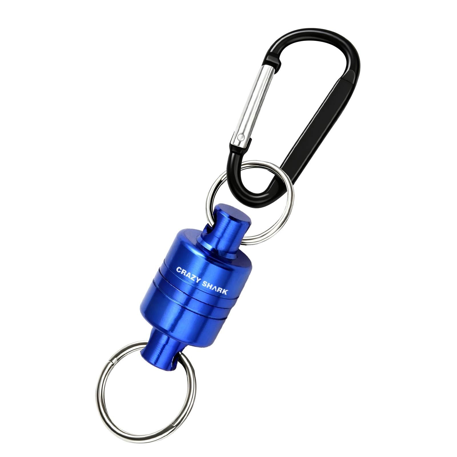 CRAZY SHARK Magnetic Releaser, Super Strong Magnet, Carabiner, Fishing Magnet, Small, Lightweight, Mini Lure Holder, Magnetic Strong Magnet, Load 3.5 kg, Hanging Outdoor Accessories for Fishing, Mountaineering, Hiking, Camping, etc.