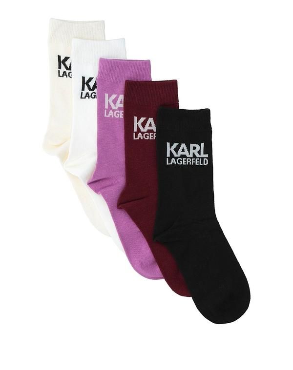 カール ラガーフェルド レディース アンダーウェア 靴下 ストッキングソックス KARLAGERFELD Black ブラック