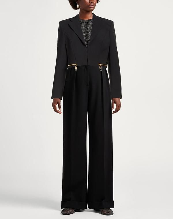 Elisabetta Franchi ブラック テーラードジャケット 38 エリザベッタフランキ レディース アウター ジャケット・ブルゾン