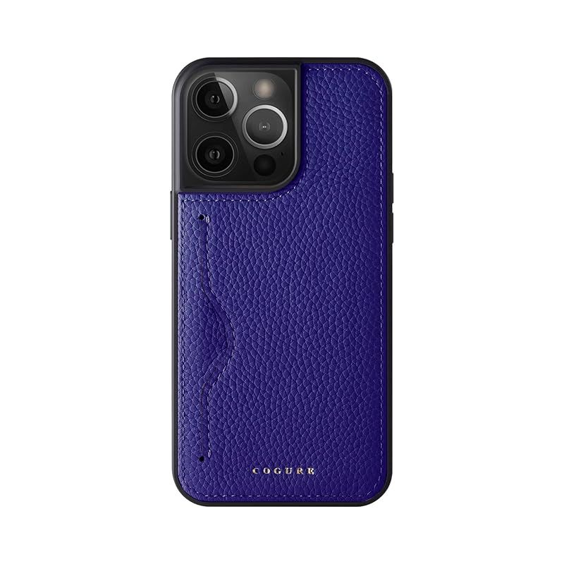COGURE コグレ iPhone13ProMax ケース 本革 シュリンクカーフレザー カード入れ シンプル おしゃれ ギフトボックス付き COPC1 ブルーロワイヤル【BlueRoyale】