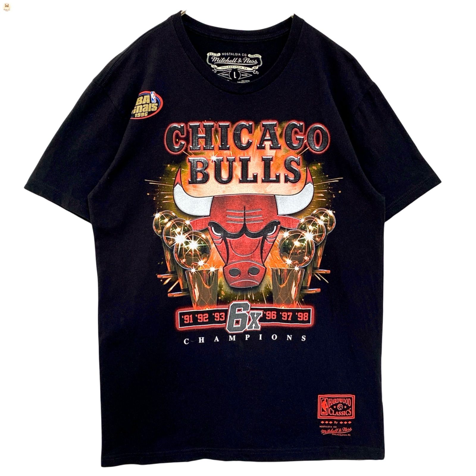 希少】Mitchell&Ness NBA シカゴブルズ 6連覇 Tシャツ Chicago Bulls