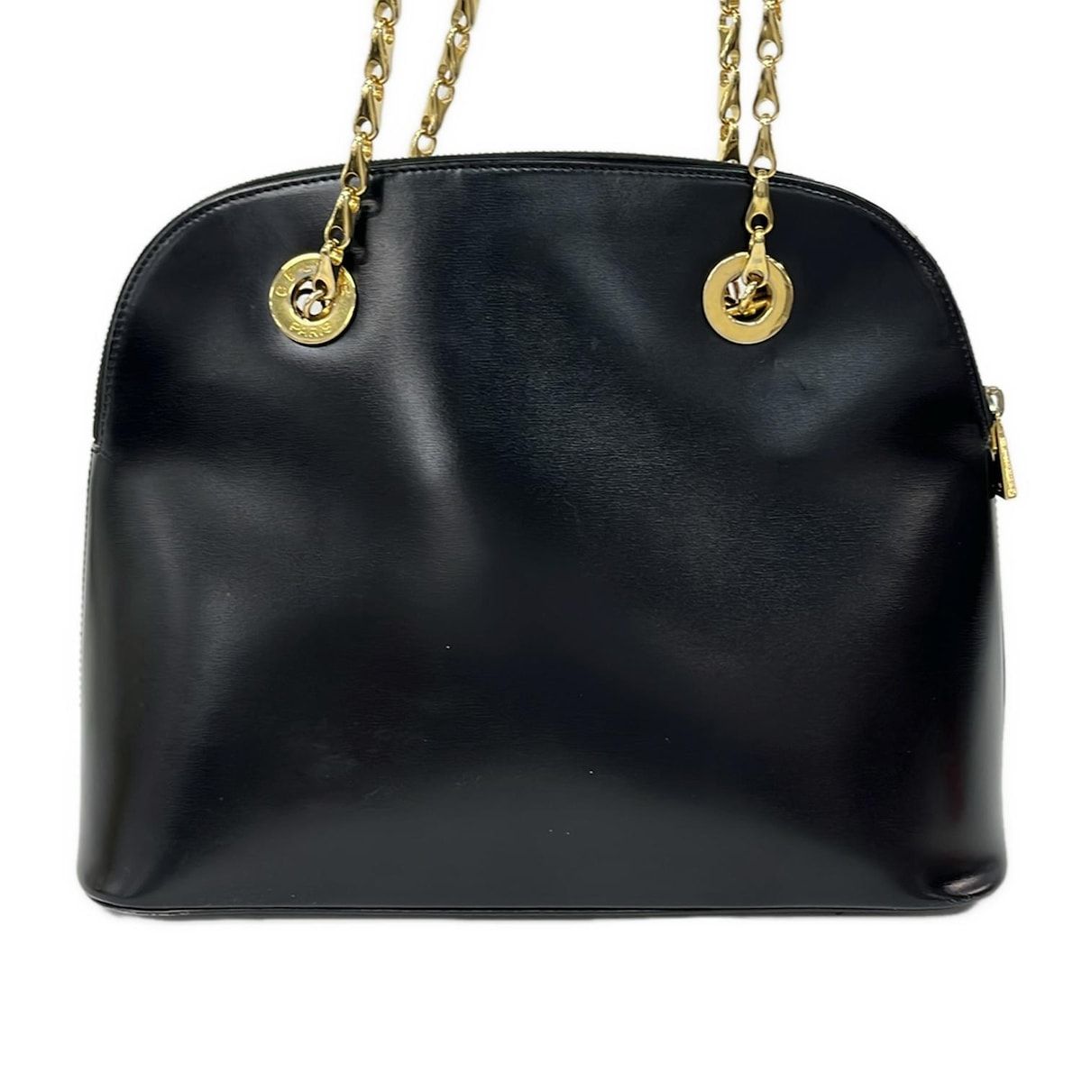 CELINE(セリーヌ) ショルダーバッグ - 黒×ゴールド チェーンショルダー