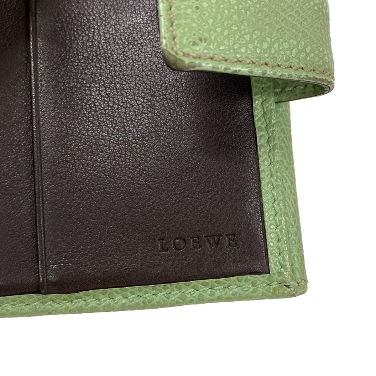 LOEWE(ロエベ) 2つ折り財布 - グリーン アナグラム レザー - メルカリ