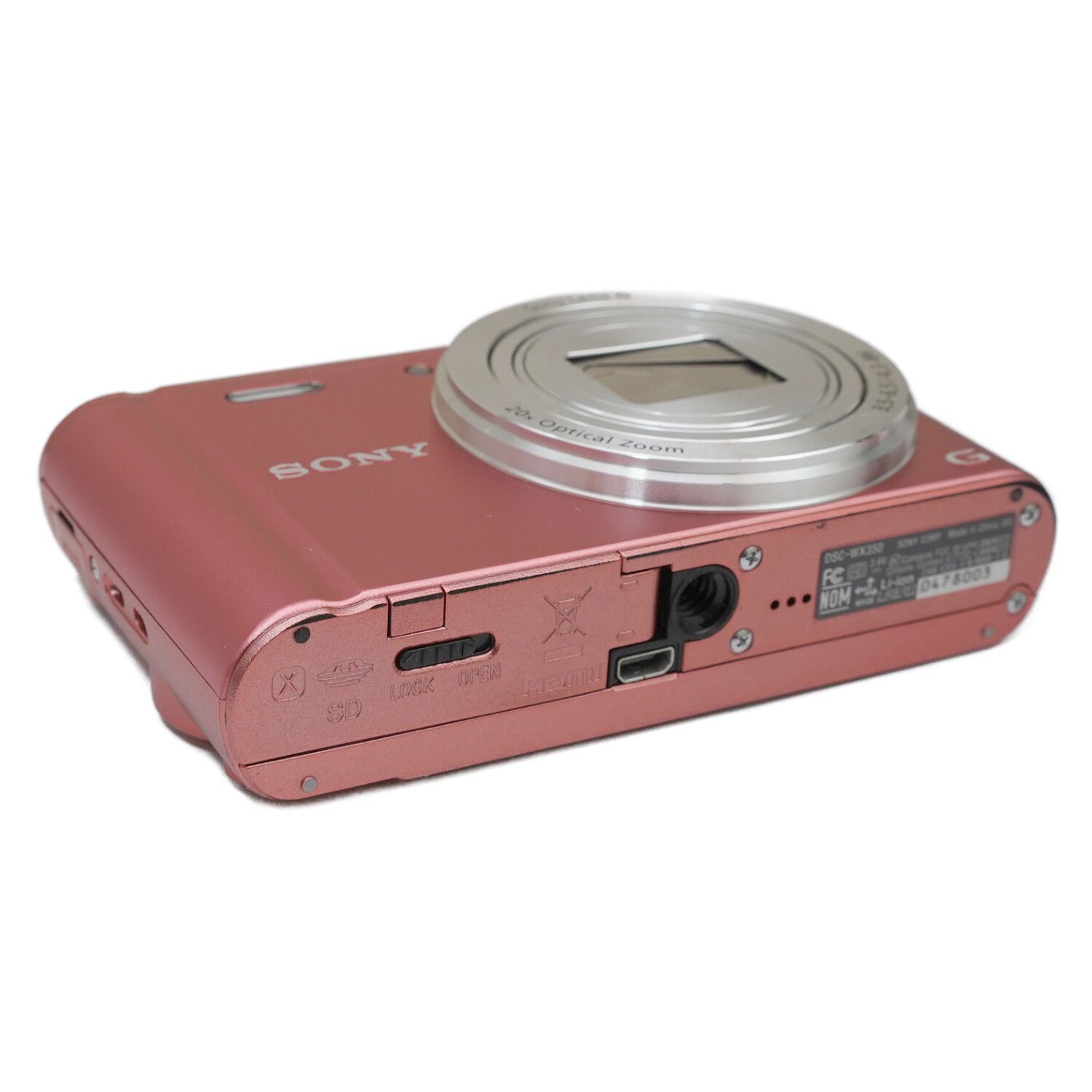 動作品】SONY デジカメ CyberShot DSC-WX350 ピンク 美品 バッテリー 