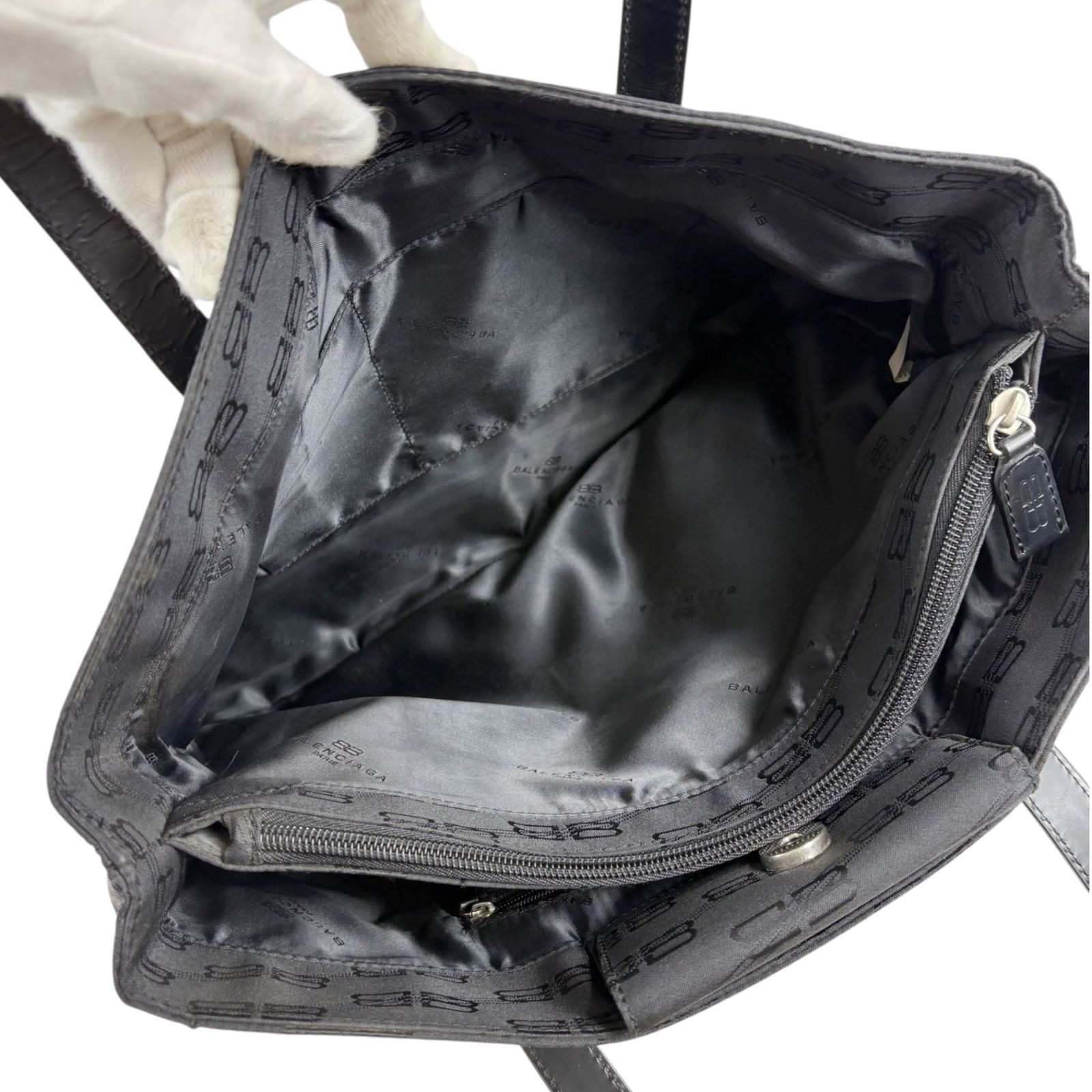バレンシアガ BALENCIAGA BBロゴ トートバッグ ナイロンキャンバス 