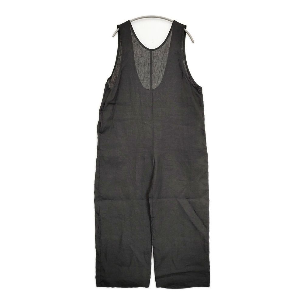 fog linen work エステルジャンプスーツ リネン サロペット ブラック