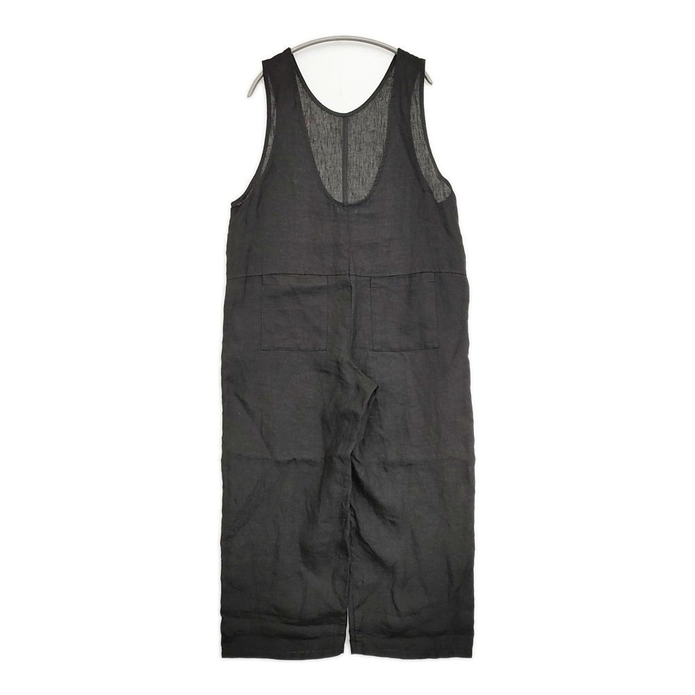 fog linen work エステルジャンプスーツ リネン サロペット ブラック