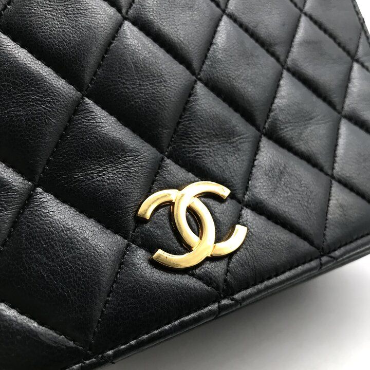 良品 CHANEL シャネル ココマーク ミニマトラッセ ラムスキン プッシュ