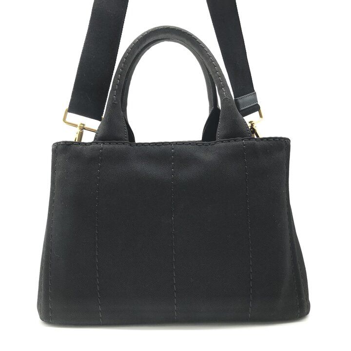 美品 PRADA プラダ カナパ 2WAY ハンド ショルダー バッグ キャンバス