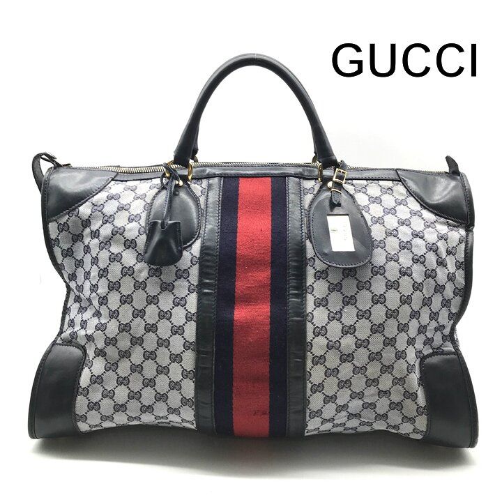 オ−ルドGUCCI 旅行用 オールドグッチ マイクロGG 大容量 旅行